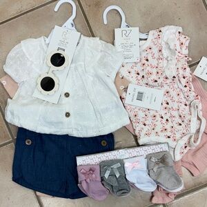 Rachel Zoe White and Pink Floral Bodysuits